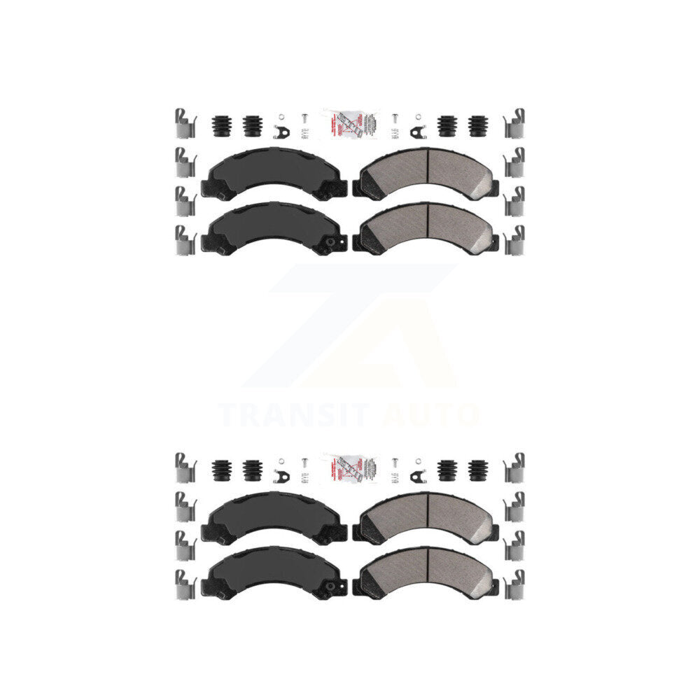 Semi-Metallic Disc Brake Pads Front Rear Kit For 2012-2018 Hino 155 14500lbs GVW