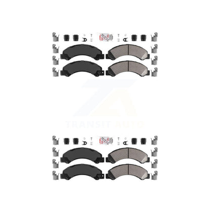 Semi-Metallic Disc Brake Pads Front Rear Kit For 2012-2018 Hino 155 14500lbs GVW