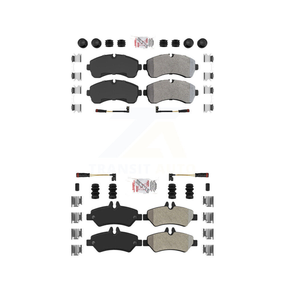 Semi-Metallic Disc Brake Pads Front Rear Kit For Sprinter 3500 Mercedes-Benz