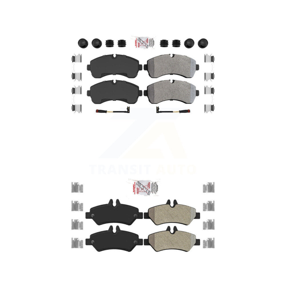 Semi-Metallic Disc Brake Pads Front Rear Kit For Sprinter 3500 Mercedes-Benz