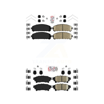 Ceramic Disc Brake Pads Front Rear Kit For Toyota Sienna Highlander Lexus RX350