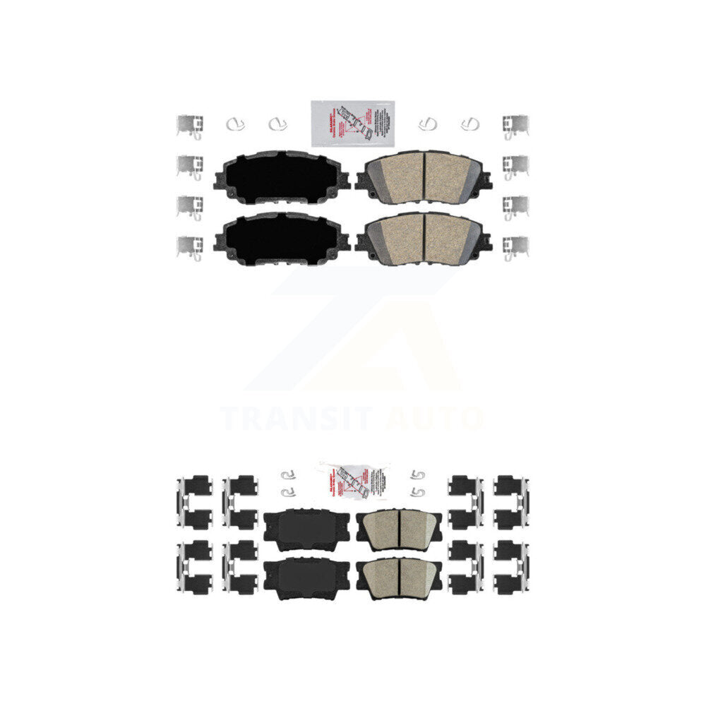Ceramic Disc Brake Pads Front Rear Kit For Toyota Camry