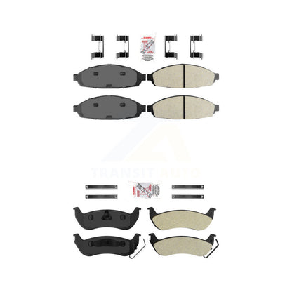 Semi-Metallic Disc Brake Pads Front Rear Kit For Ford Crown Victoria Lincoln Car
