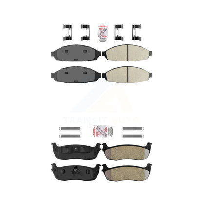 Semi-Metallic Disc Brake Pads Front Rear Kit For Lincoln Town Car Limousine