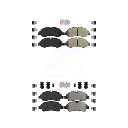 Semi-Metallic Disc Brake Pads Front Rear Kit For Ford Transit-250 Transit-150 HD