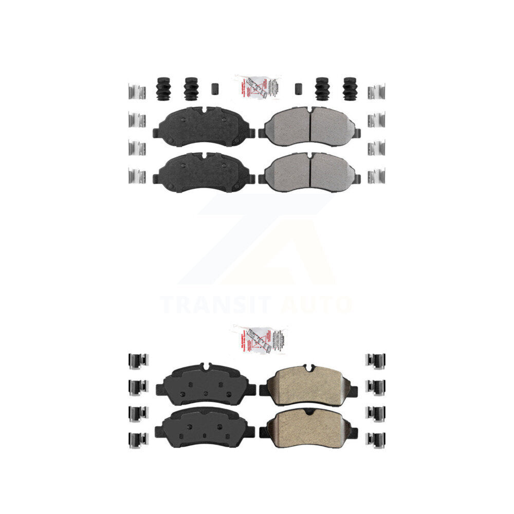 Semi-Metallic Disc Brake Pads Front Rear Kit For Ford Transit-250 Transit-150 HD