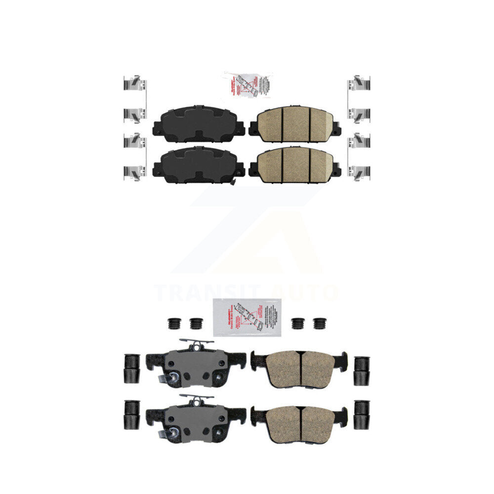 Ceramic Disc Brake Pads Front Rear Kit For Honda Accord