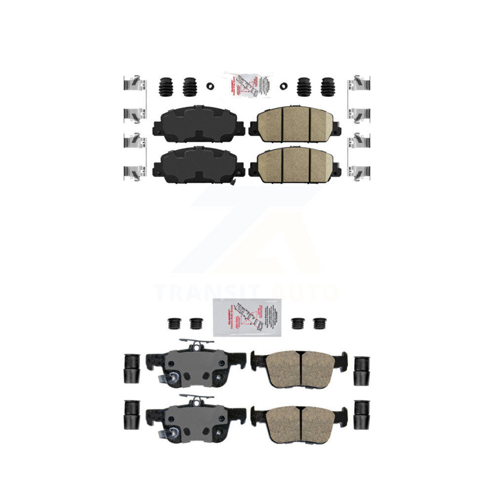 Ceramic Disc Brake Pads Front Rear Kit For Honda Accord