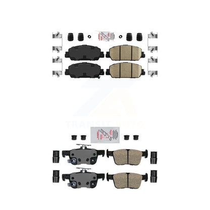 Ceramic Disc Brake Pads Front Rear Kit For Honda Accord