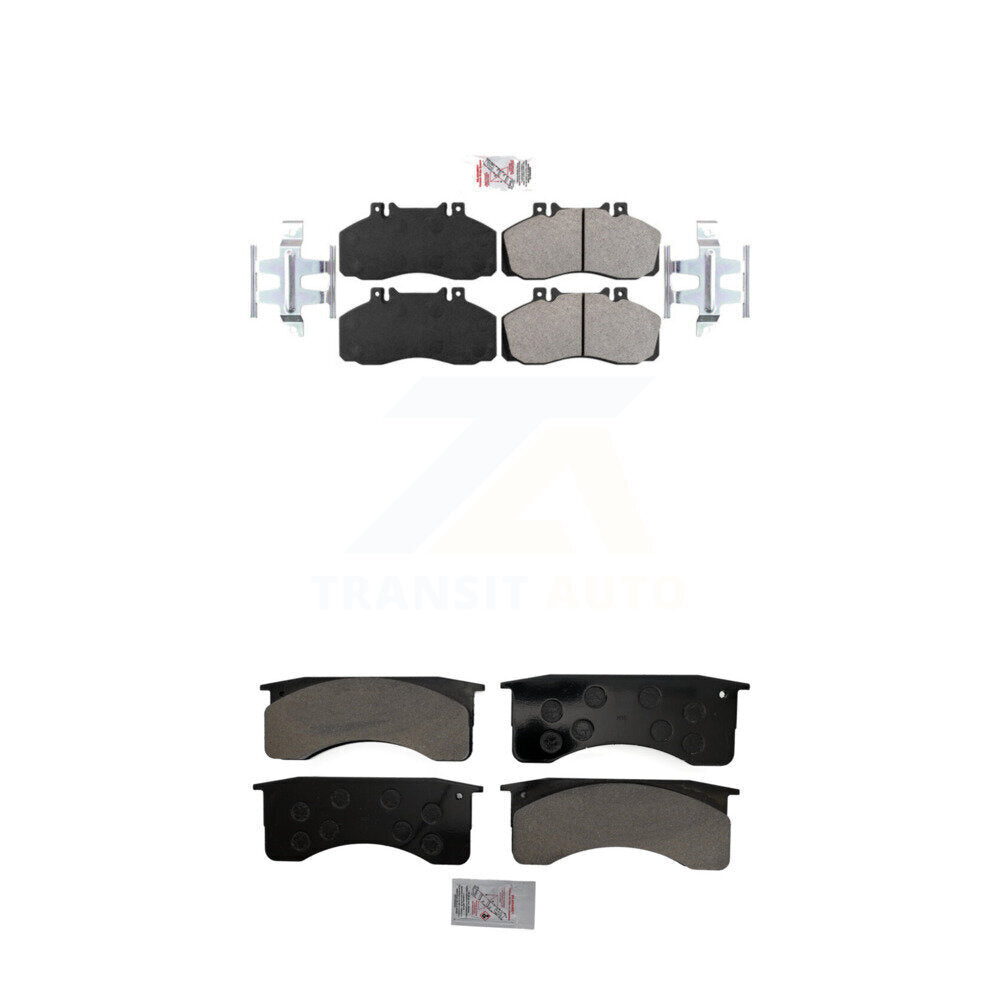 Semi-Metallic Disc Brake Pads Front Rear Kit For 2005-2010 Hino 185 18500lbs GVW