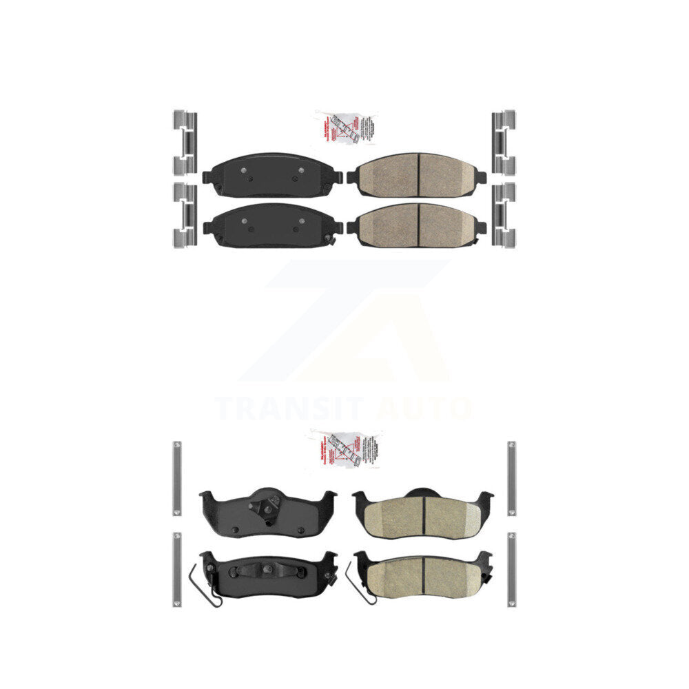 Ceramic Disc Brake Pads Front Rear Kit For Jeep Grand Cherokee Commander