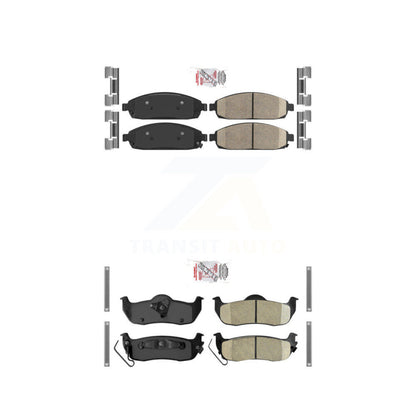 Ceramic Disc Brake Pads Front Rear Kit For Jeep Grand Cherokee Commander