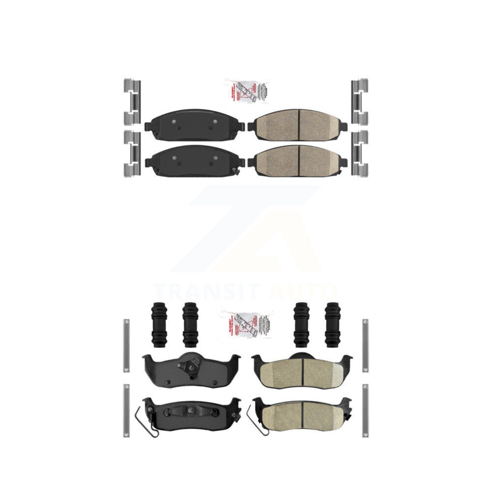 Ceramic Disc Brake Pads Front Rear Kit For Jeep Grand Cherokee Commander
