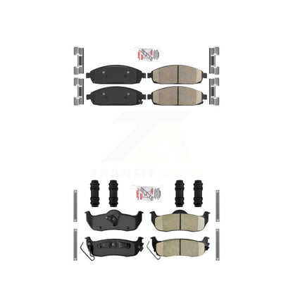 Ceramic Disc Brake Pads Front Rear Kit For Jeep Grand Cherokee Commander