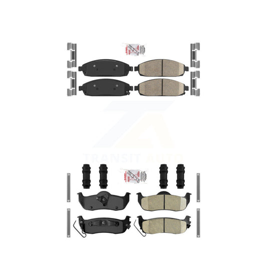Ceramic Disc Brake Pads Front Rear Kit For Jeep Grand Cherokee Commander