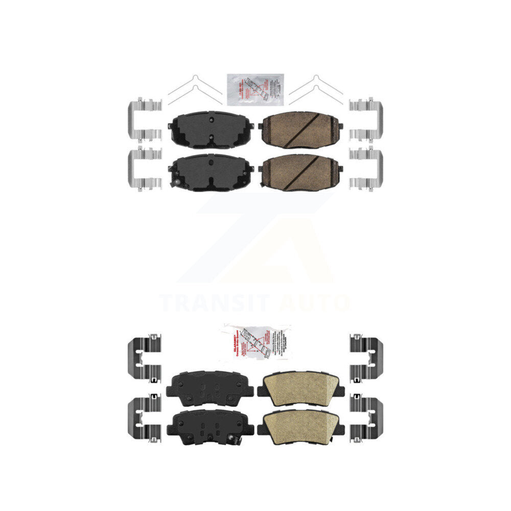 Ceramic Disc Brake Pads Front Rear Kit For Kia Forte Hyundai Kona Soul Elantra