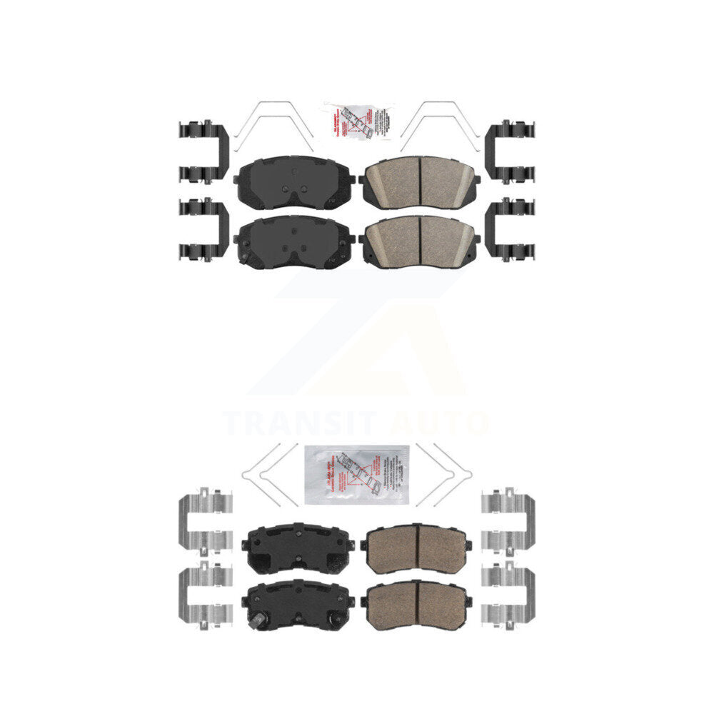 Ceramic Disc Brake Pads Front Rear Kit For Hyundai Kona Kia Seltos