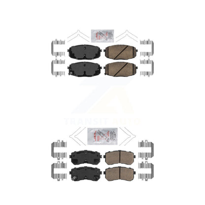 Ceramic Disc Brake Pads Front Rear Kit For Hyundai Kona Kia Seltos
