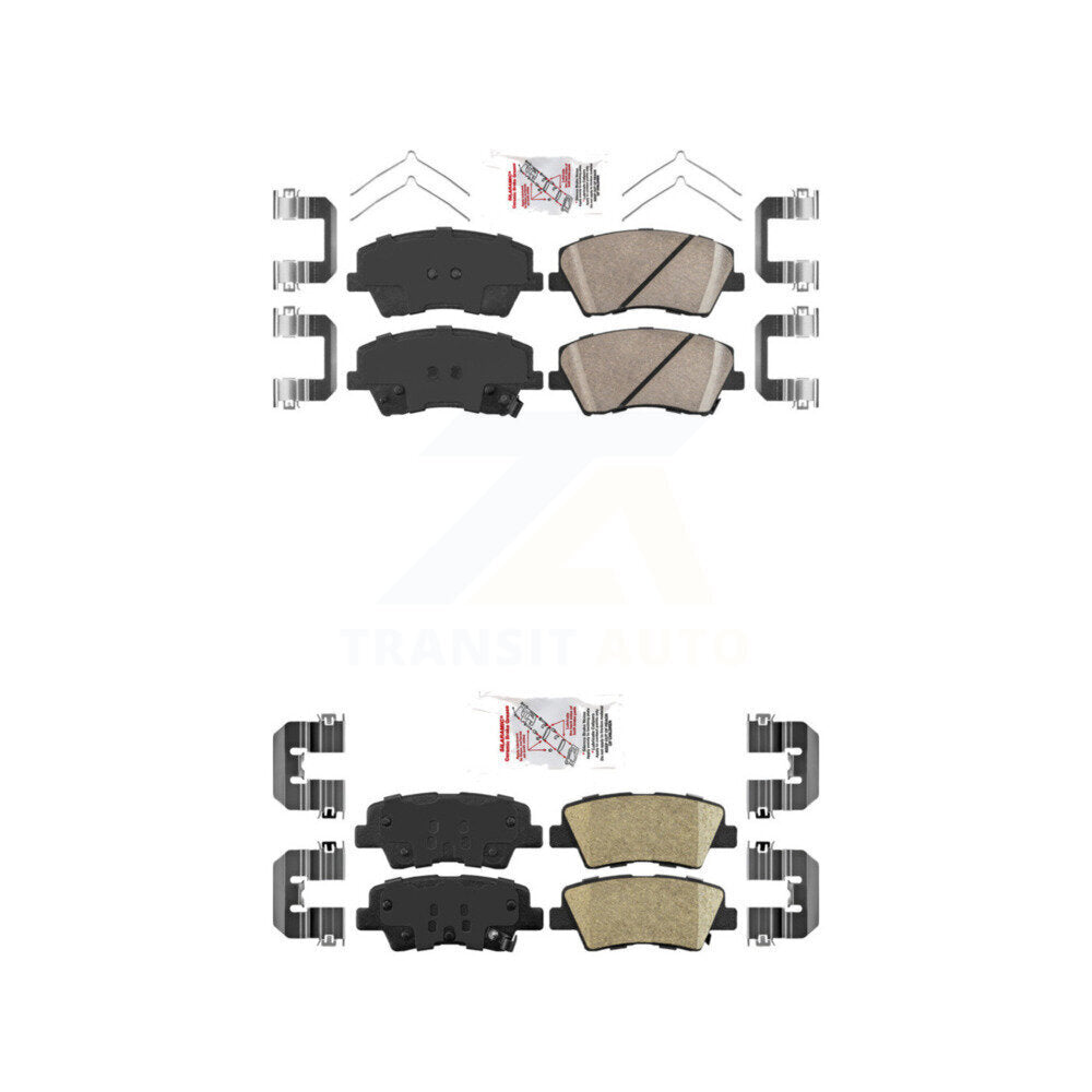 Ceramic Disc Brake Pads Front Rear Kit For Hyundai Elantra Ioniq Kia Niro