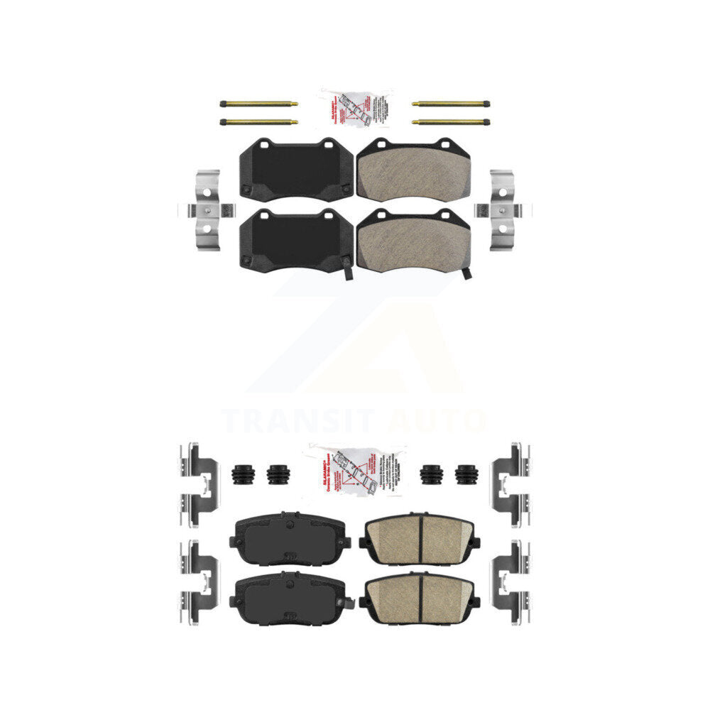 Semi-Metallic Ceramic Disc Brake Pads Front Rear Kit For 16-20 Mazda MX-5 Miata