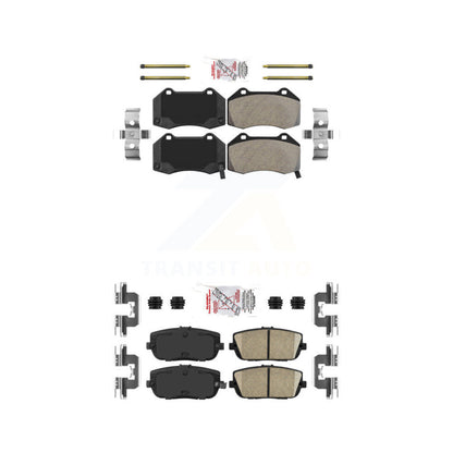 Semi-Metallic Ceramic Disc Brake Pads Front Rear Kit For 16-20 Mazda MX-5 Miata