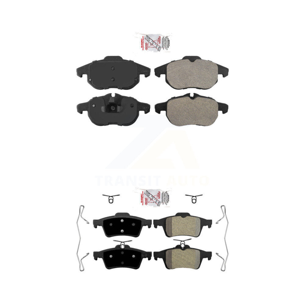 Semi-Metallic Disc Brake Pads Front Rear Kit For Saab 9-3