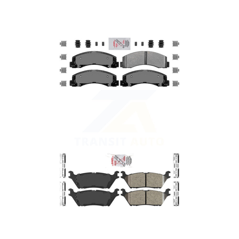 Semi-Metallic Ceramic Disc Brake Pads Front Rear Kit For Ford F-150 Expedition