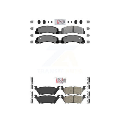 Semi-Metallic Ceramic Disc Brake Pads Front Rear Kit For Ford F-150 Expedition