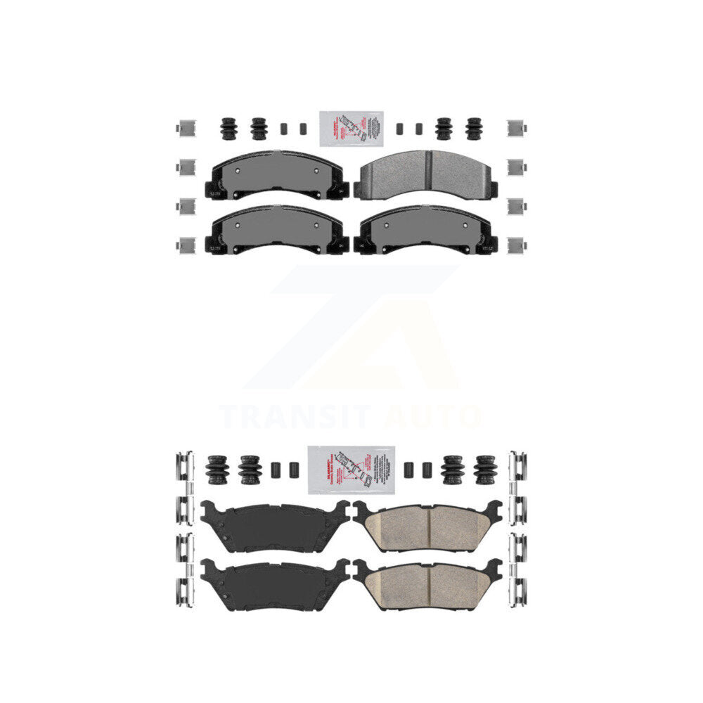 Semi-Metallic Ceramic Disc Brake Pads Front Rear Kit For Ford F-150 Expedition