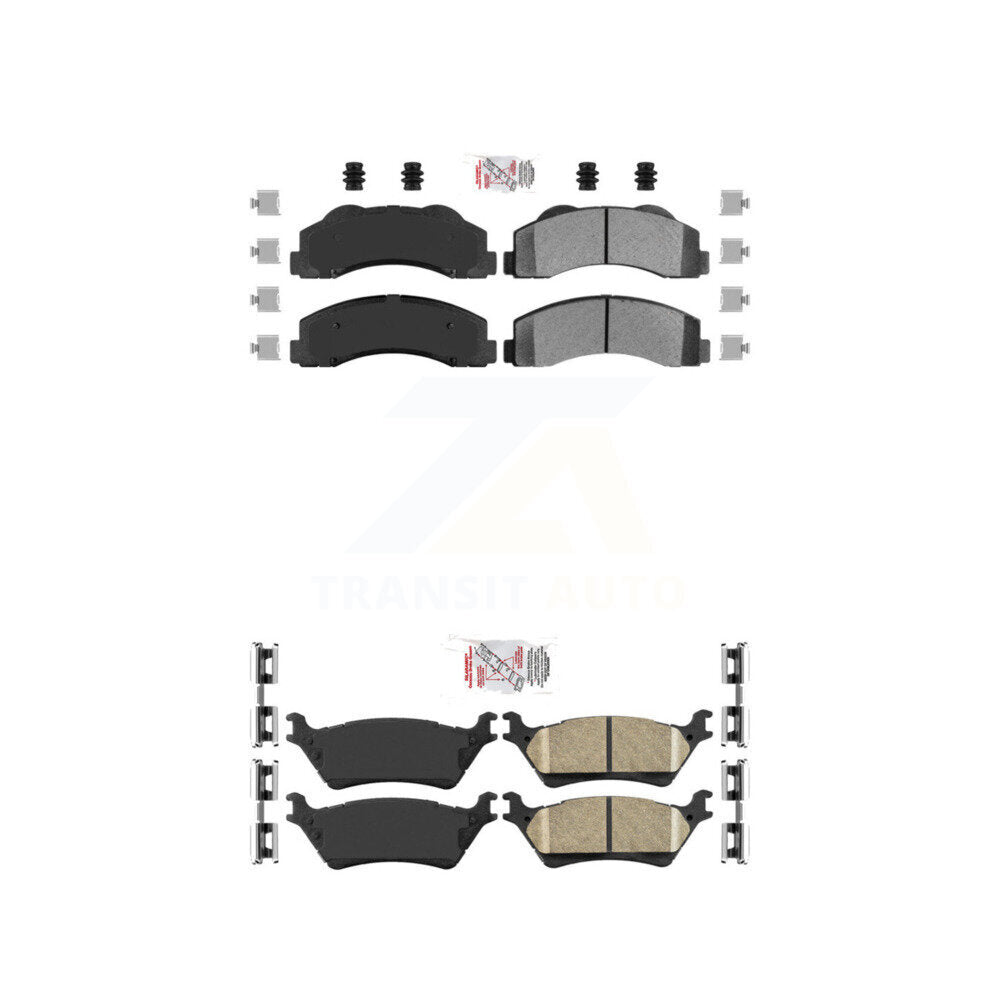 Semi-Metallic Ceramic Disc Brake Pads Front Rear Kit For Ford F-150