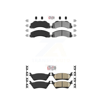 Semi-Metallic Ceramic Disc Brake Pads Front Rear Kit For Ford F-150