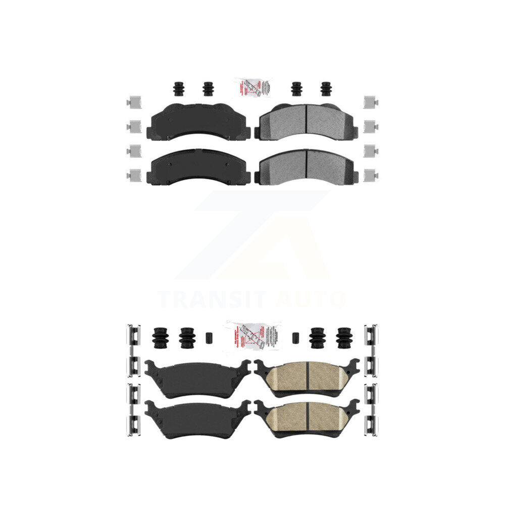 Semi-Metallic Ceramic Disc Brake Pads Front Rear Kit For Ford F-150