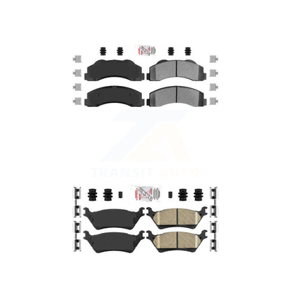 Semi-Metallic Ceramic Disc Brake Pads Front Rear Kit For Ford F-150