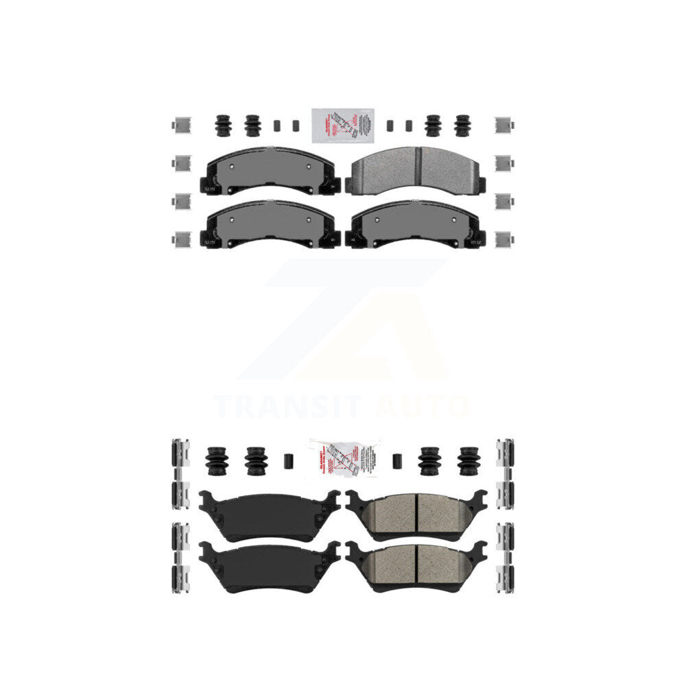 Semi-Metallic Disc Brake Pads Front Rear Kit For Ford F-150