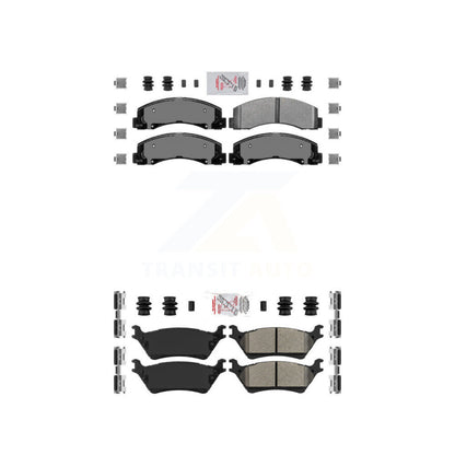 Semi-Metallic Disc Brake Pads Front Rear Kit For Ford F-150