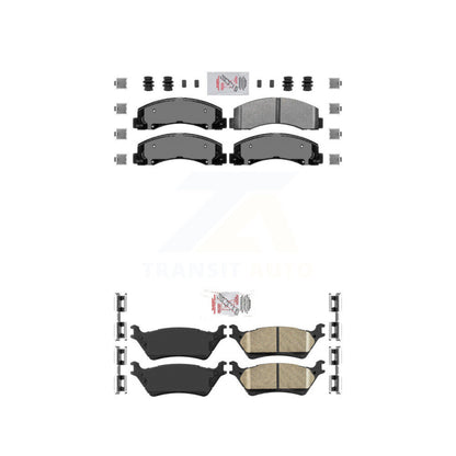 Semi-Metallic Ceramic Disc Brake Pads Front Rear Kit For Ford F-150