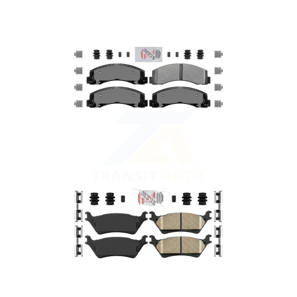 Semi-Metallic Ceramic Disc Brake Pads Front Rear Kit For Ford F-150