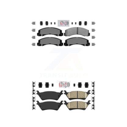 Semi-Metallic Ceramic Disc Brake Pads Front Rear Kit For Ford F-150