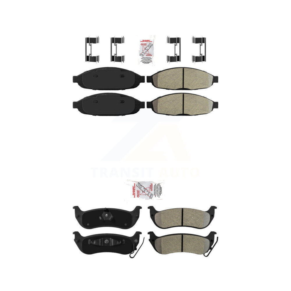 Semi-Metallic Disc Brake Pads Front Rear Kit For 2004-2008 Chrysler Pacifica