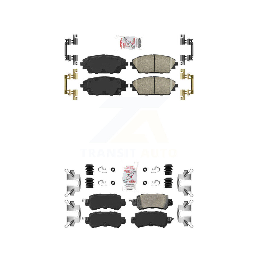 Ceramic Disc Brake Pads Front Rear Kit For 2016-2018 Mazda CX-3