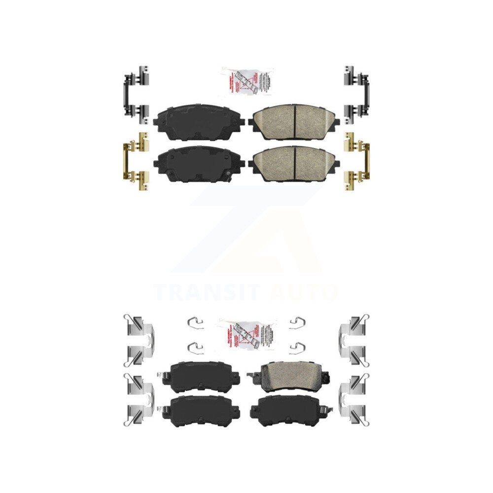 Ceramic Disc Brake Pads Front Rear Kit For 2016-2018 Mazda CX-3