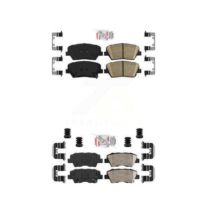Ceramic Disc Brake Pads Front Rear Kit For 2012-2017 Hyundai Azera
