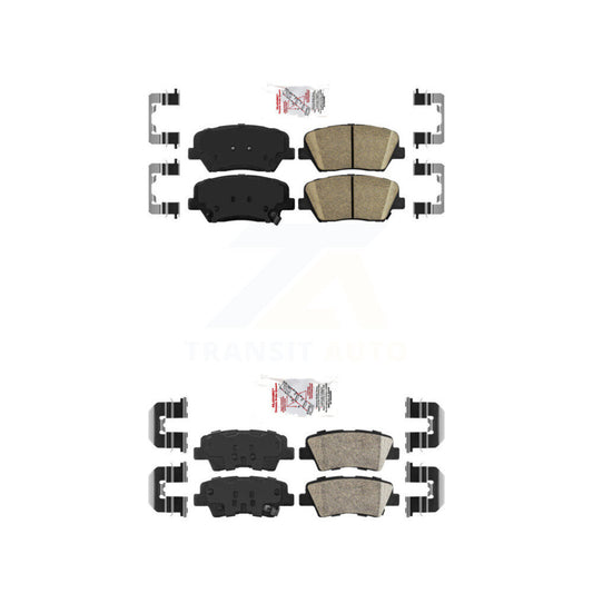 Ceramic Disc Brake Pads Front Rear Kit For 2012-2017 Hyundai Azera