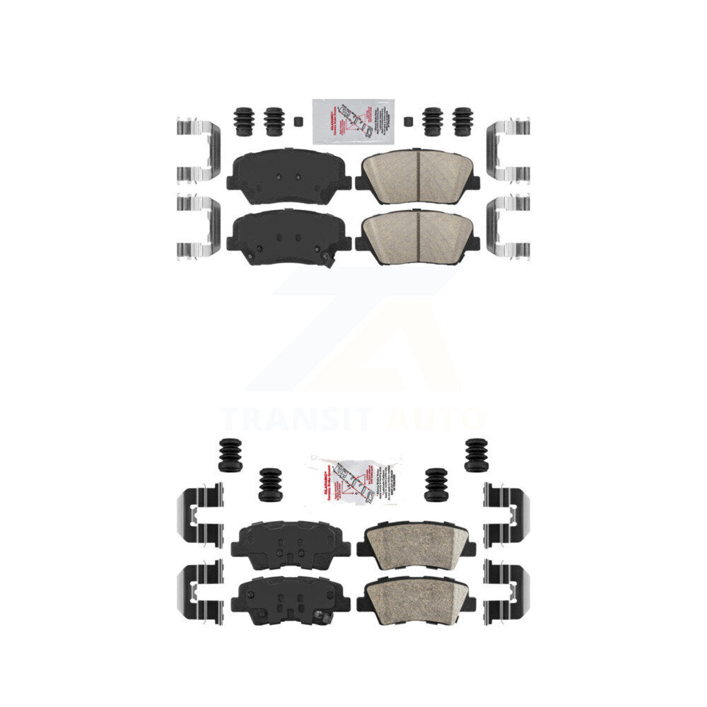 Ceramic Disc Brake Pads Front Rear Kit For 2012-2017 Hyundai Azera