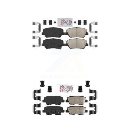 Ceramic Disc Brake Pads Front Rear Kit For 2012-2017 Hyundai Azera