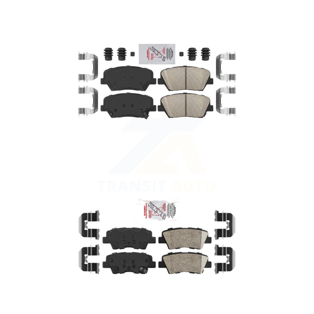 Ceramic Disc Brake Pads Front Rear Kit For 2012-2017 Hyundai Azera