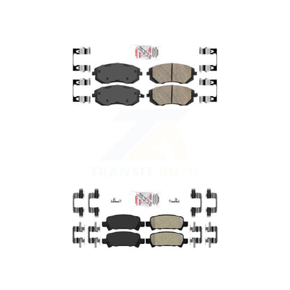 Ceramic Semi-Metallic Disc Brake Pads Front Rear Kit For Subaru Impreza Outback