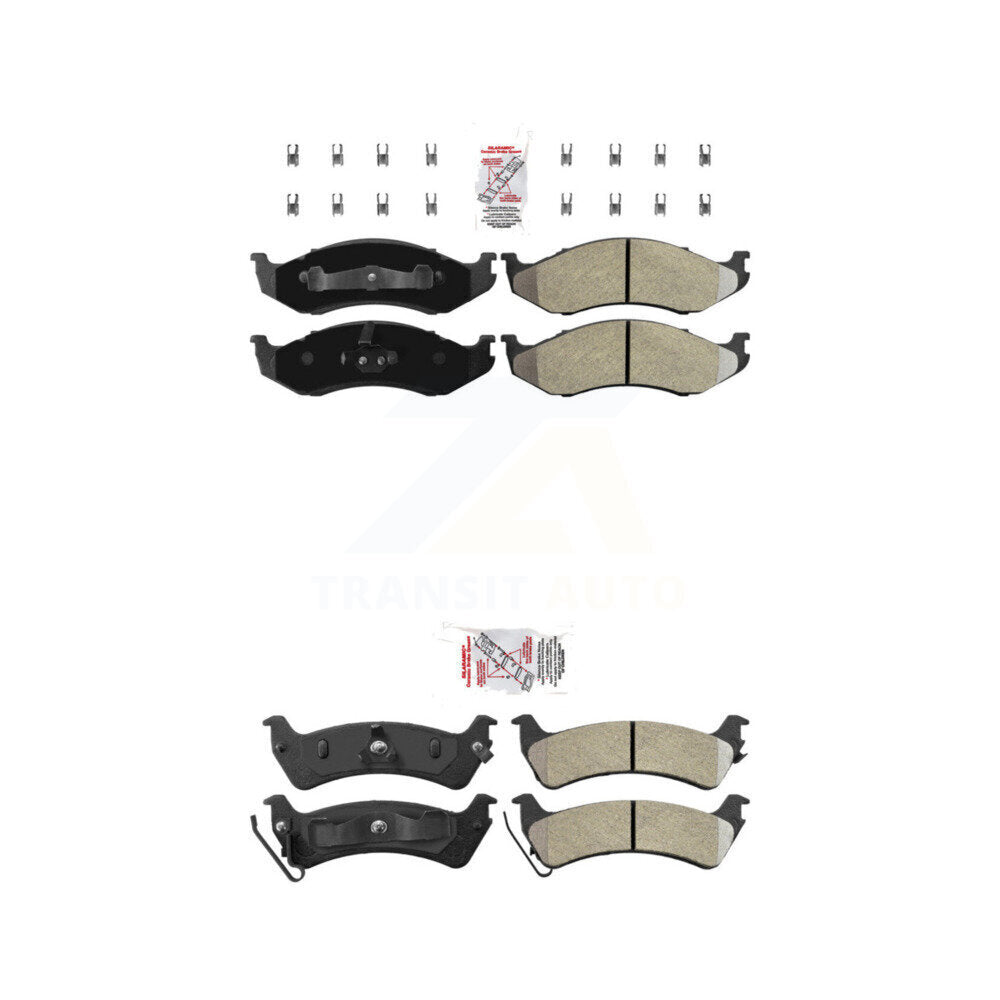 Semi-Metallic Disc Brake Pads Front Rear Kit For Jeep Grand Cherokee
