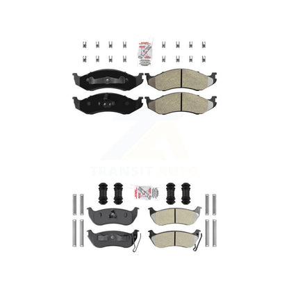 Semi-Metallic Disc Brake Pads Front Rear Kit For Jeep Wrangler TJ