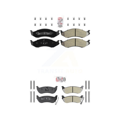 Semi-Metallic Disc Brake Pads Front Rear Kit For Jeep Wrangler TJ